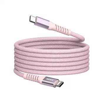 Verbatim Sync & Charge Magnetic kabelis - 100 W USB-C uz USB-C 120 cm rozā krāsā