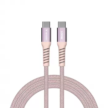 Verbatim Sync & Charge Magnetic kabelis - 100 W USB-C uz USB-C 120 cm rozā krāsā