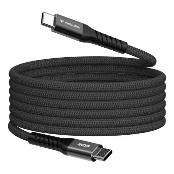 Verbatim Sync & Charge Magnetic kabelis - 60W USB-C uz USB-C 120 cm melns
