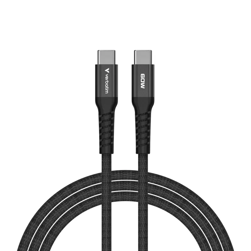 Verbatim Sync & Charge Magnetic kabelis - 60W USB-C uz USB-C 120 cm melns