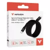 Verbatim Sync & Charge Magnetic kabelis - 60W USB-C uz USB-C 120 cm melns