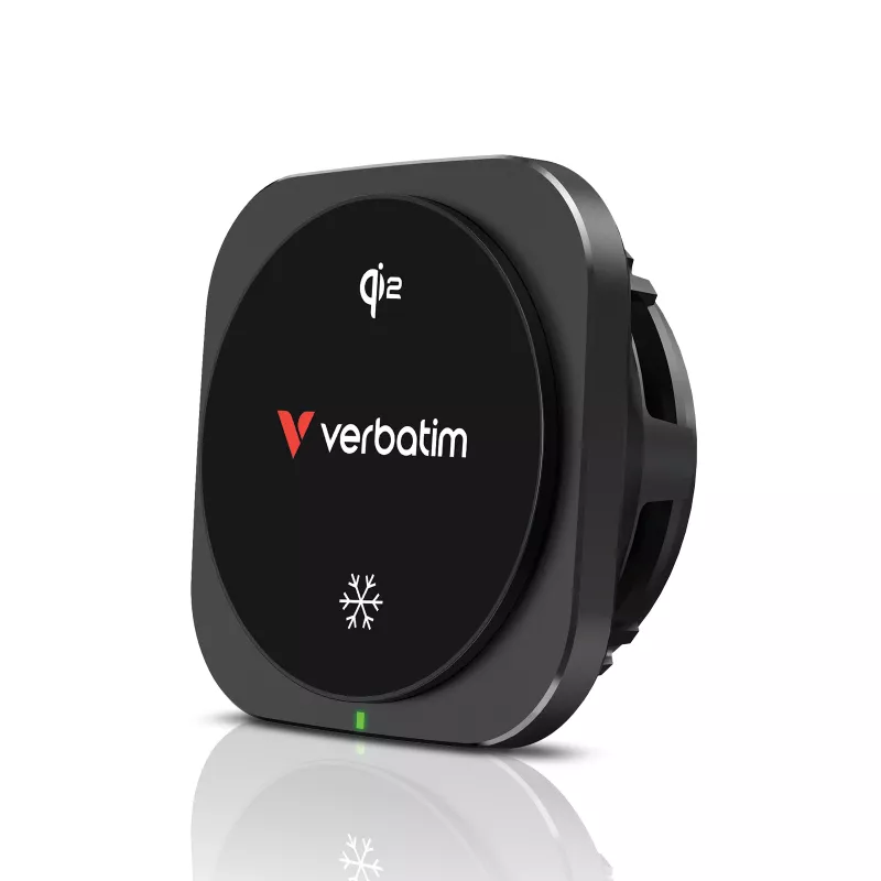 Verbatim Charge 'n' Drive Qi2 magnētiskais bezvadu auto lādētājs, Auto, USB, bezvadu uzlāde, 1 m, melns