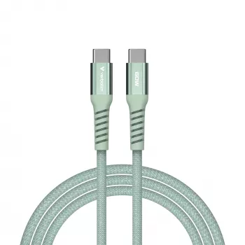 Verbatim Sync & Charge Magnetic kabelis - 60W USB-C to USB-C 120 cm zaļa