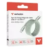 Verbatim Sync & Charge Magnetic kabelis - 60W USB-C to USB-C 120 cm zaļa
