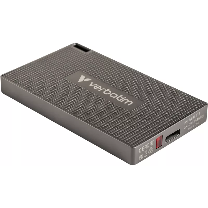 Verbatim Metal Mini SSD USB-C 3.Gen 2 512 GB, 512 GB, USB Type-C, USB 3.2 Gen 2x2, 2000 MB/s, 10 Gbit/s, Pelēks