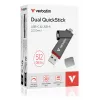 Verbatim Dual QuickStick USB zibatmiņa 512 GB USB Type-A / USB Type-C 3.2 Gen 1 (3.1 Gen 1) pelēka