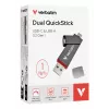 Verbatim Dual QuickStick USB zibatmiņa 1 TB USB Type-A / USB Type-C 3.2 Gen 1 (3.1 Gen 1) Pelēka