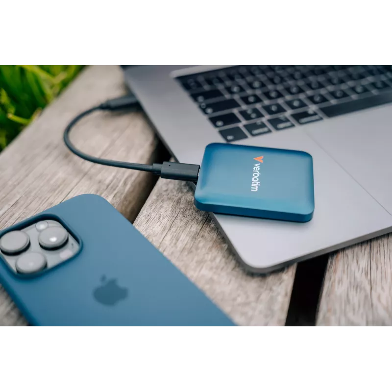 Verbatim SnapBack SSD 1TB Blue Metallic, 1 TB, USB Type-C, USB 3.2 Gen 2x2, 2000 MB/s, 20 Gbit/s, zils