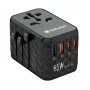 Verbatim UTA-05 65W GaN III universālais ceļojumu adapteris ar 2 x USB-C PD & QC 4+ un 2 x USB-A portiem