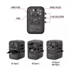 Verbatim UTA-05 65W GaN III universālais ceļojumu adapteris ar 2 x USB-C PD & QC 4+ un 2 x USB-A portiem