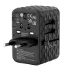 Verbatim UTA-05 65W GaN III universālais ceļojumu adapteris ar 2 x USB-C PD & QC 4+ un 2 x USB-A portiem
