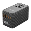 Verbatim UTA-06 100W GaN III universāls ceļojumu adapteris ar 2 x USB-C PD & QC 4+ un 2 x USB-A QC 3.0 portiem