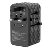 Verbatim UTA-06 100W GaN III universāls ceļojumu adapteris ar 2 x USB-C PD & QC 4+ un 2 x USB-A QC 3.0 portiem