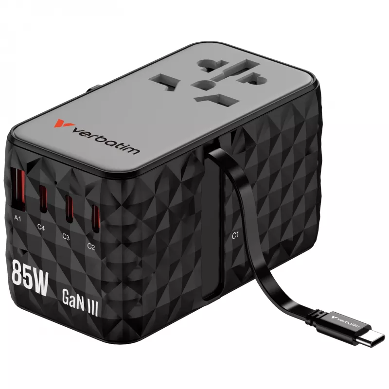 Verbatim Charge 'n' Travel Diamond 85W Ievelkams Kabelis CNT-02