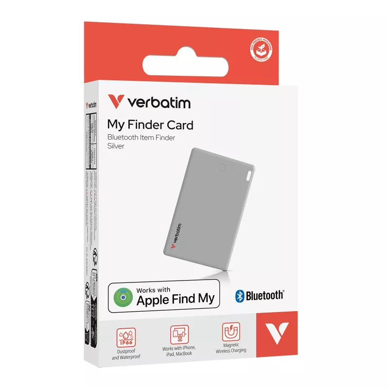 Verbatim My Finder Card Bluetooth priekšmetu meklētājs, 1 gab., sudraba krāsā
