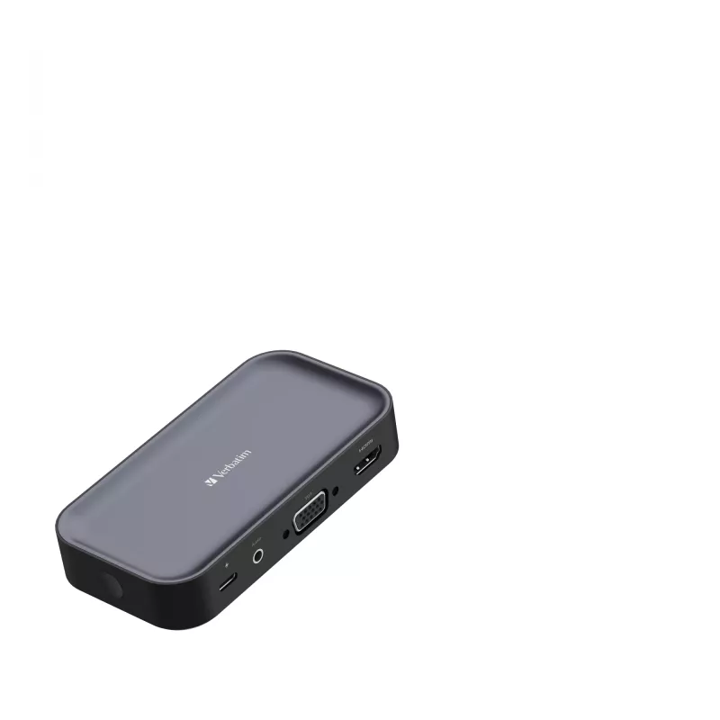 Verbatim Share My Screen 1080p USB-C bezvadu displeja adapteris ar centrmezglu WDA-01