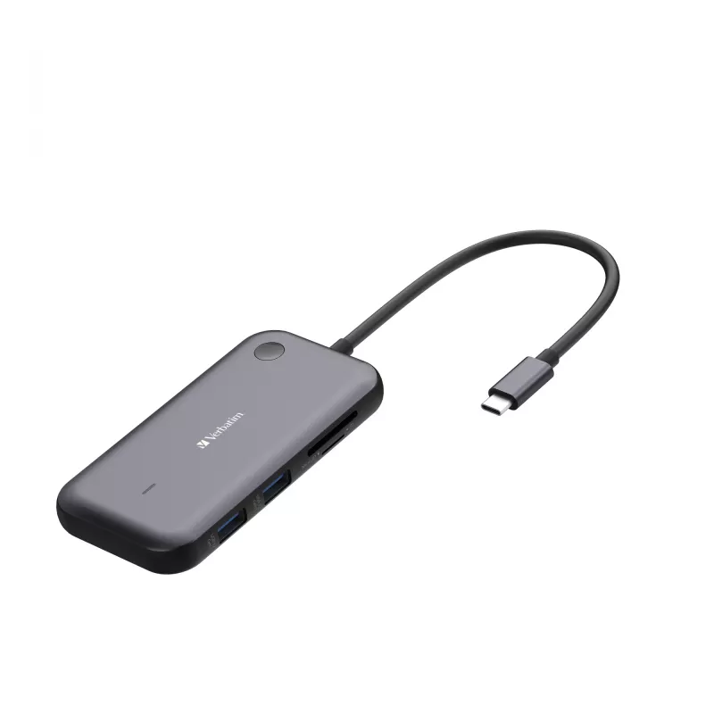 Verbatim Share My Screen 1080p USB-C bezvadu displeja adapteris ar centrmezglu WDA-01