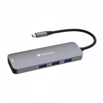 Verbatim CMH-08 USB Type-C 5000 Mbit/s Sudrabains
