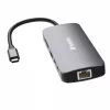 Verbatim CMH-09 USB Type-C 10000 Mbit/s Sudrabains