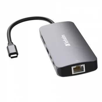 Verbatim CMH-09 USB Type-C 10000 Mbit/s Sudrabains
