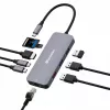 Verbatim CMH-09 USB Type-C 10000 Mbit/s Sudrabains
