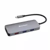 Verbatim CMH-09 USB Type-C 10000 Mbit/s Sudrabains