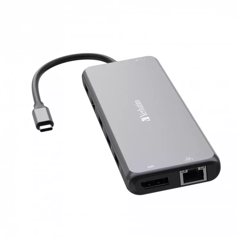 Verbatim CMH-13 USB Type-C centrmezgls 10000 Mbit/s Sudraba