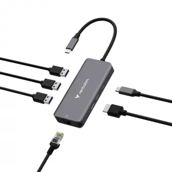 Verbatim USB-C Essentials Multiport Hub 6 porti: RJ45, HDMI, USB-C PD, 3 x USB-A 3.2 Gen 1