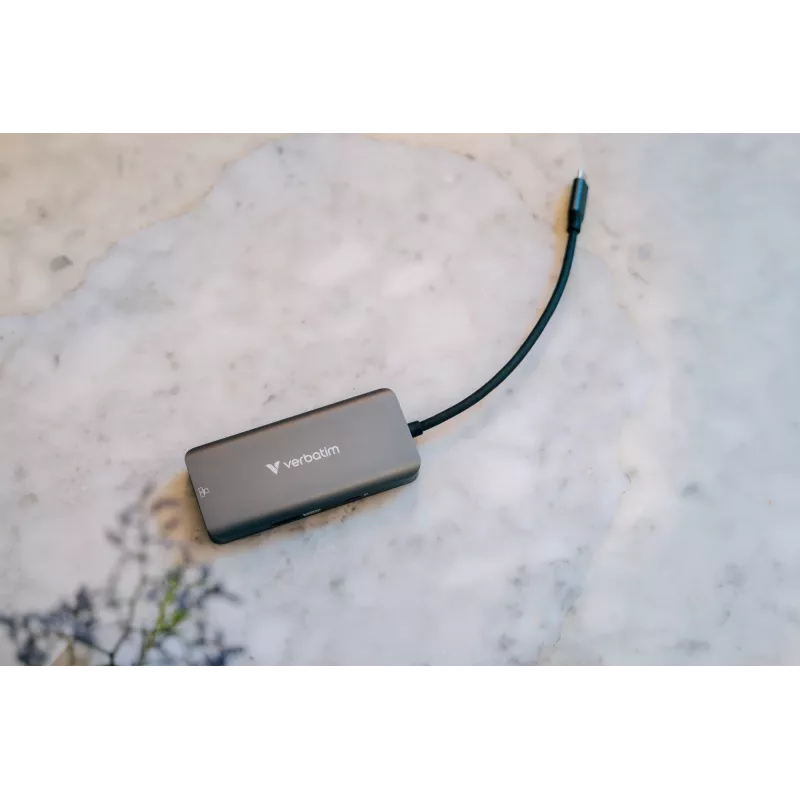 Verbatim USB-C Essentials Multiport Hub 6 porti: RJ45, HDMI, USB-C PD, 3 x USB-A 3.2 Gen 1