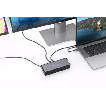 Verbatim CDS-15 vadu USB 3.2 Gen 1 (3.1 Gen 1) Type-C melns, pelēks