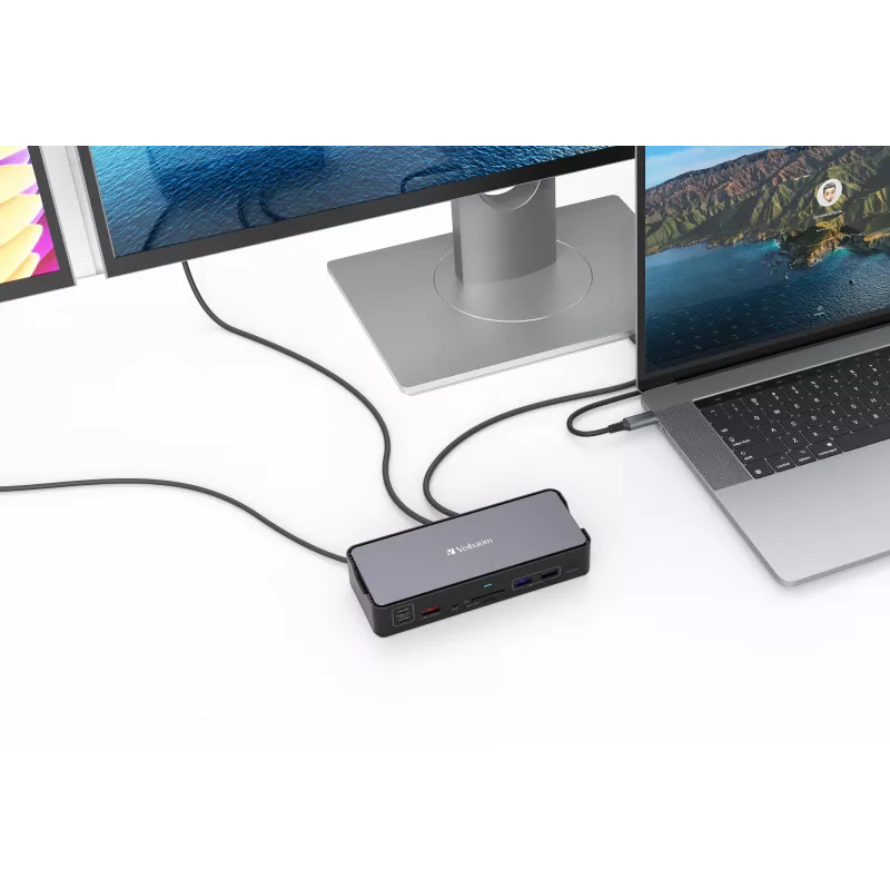 Verbatim CDS-15 vadu USB 3.2 Gen 1 (3.1 Gen 1) Type-C melns, pelēks