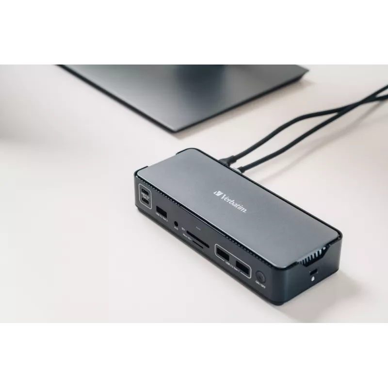 Verbatim CDS-15 vadu USB 3.2 Gen 1 (3.1 Gen 1) Type-C melns, pelēks