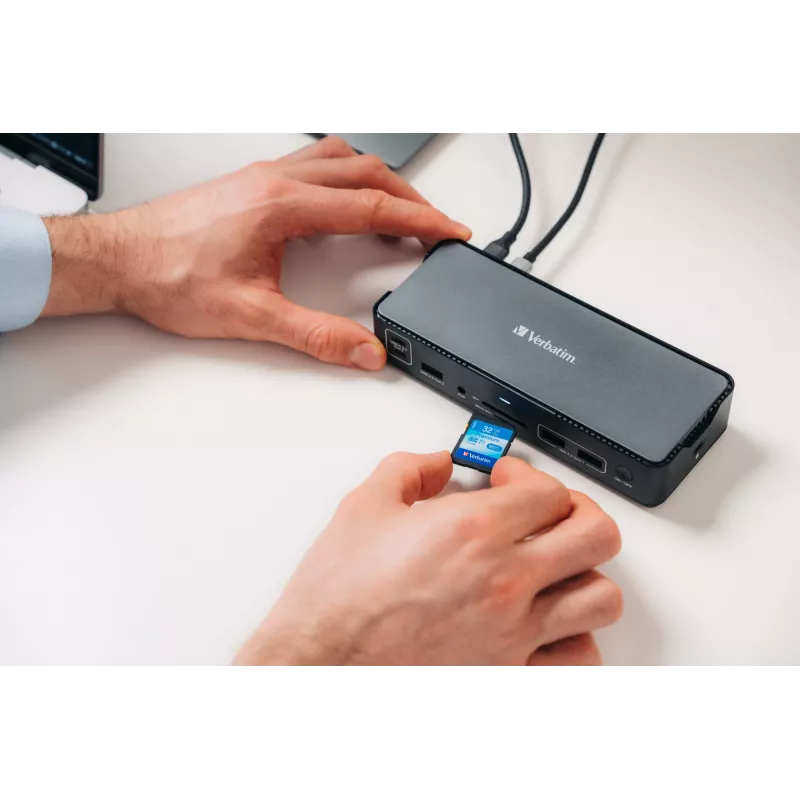 Verbatim CDS-15 vadu USB 3.2 Gen 1 (3.1 Gen 1) Type-C melns, pelēks