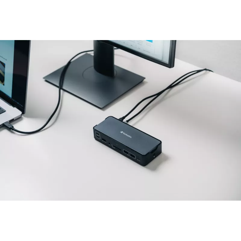 Verbatim CDS-15 vadu USB 3.2 Gen 1 (3.1 Gen 1) Type-C melns, pelēks