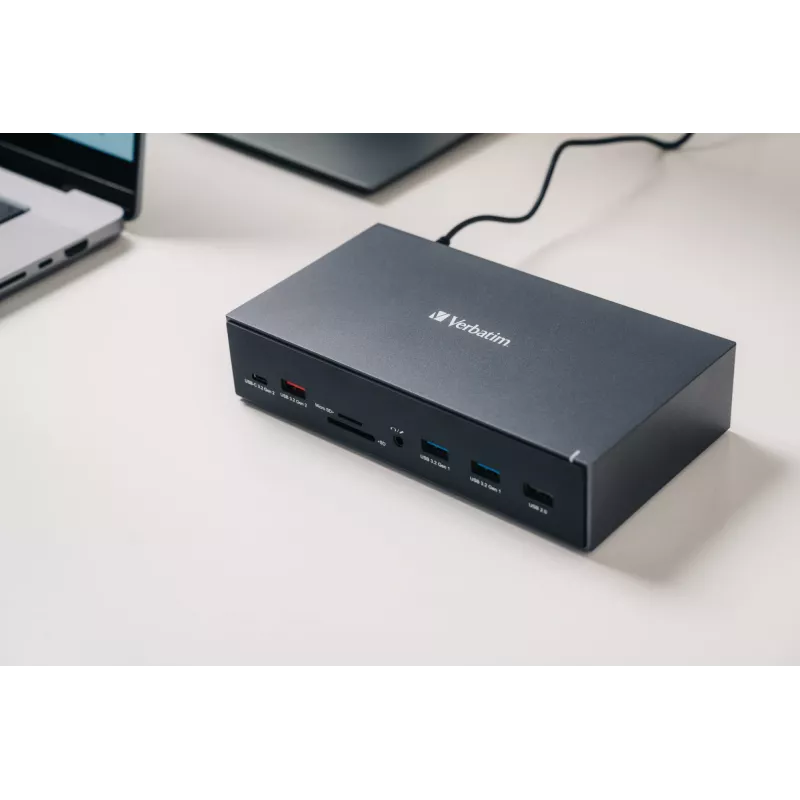Verbatim CDS-17 vadu USB 3.2 Gen 1 (3.1 Gen 1) Type-C melns, pelēks