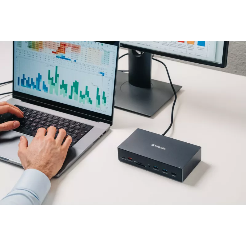 Verbatim CDS-17 vadu USB 3.2 Gen 1 (3.1 Gen 1) Type-C melns, pelēks