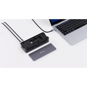 Verbatim CDS-15S vadu USB 3.2 Gen 1 (3.1 Gen 1) Type-C melns, pelēks