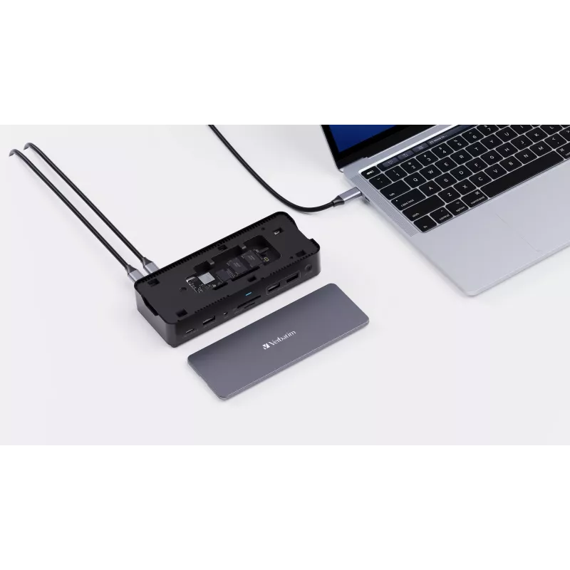 Verbatim CDS-15S vadu USB 3.2 Gen 1 (3.1 Gen 1) Type-C melns, pelēks