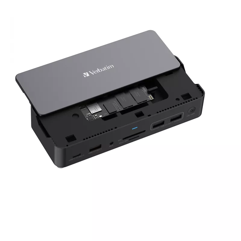 Verbatim CDS-15S vadu USB 3.2 Gen 1 (3.1 Gen 1) Type-C melns, pelēks