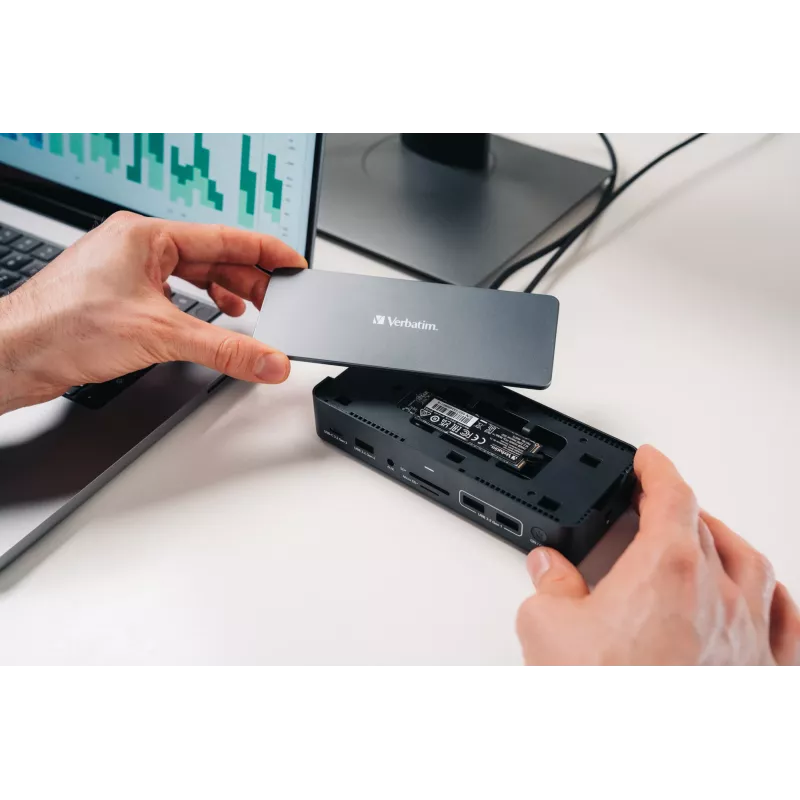 Verbatim CDS-15SSD vadu USB 3.2 Gen 1 (3.1 Gen 1) Type-C melna, pelēka