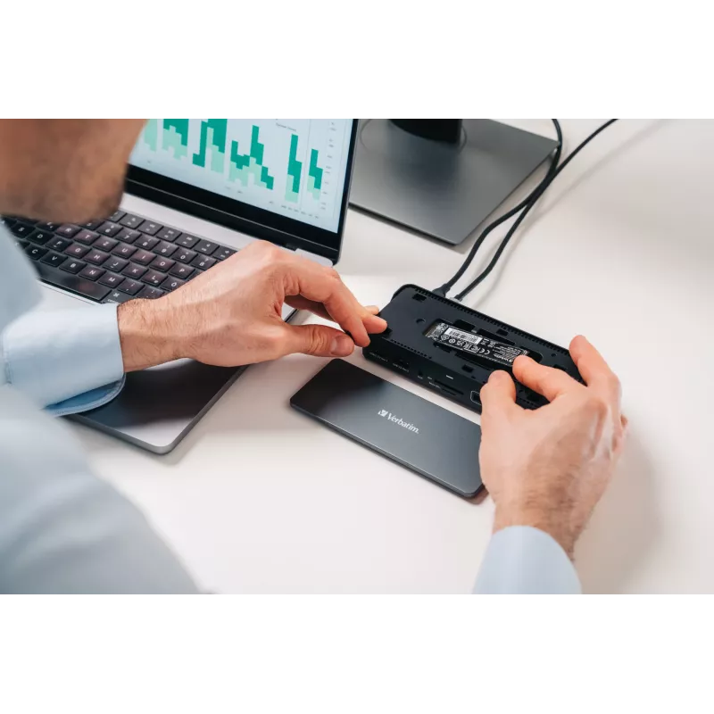 Verbatim CDS-15SSD vadu USB 3.2 Gen 1 (3.1 Gen 1) Type-C melna, pelēka