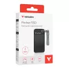 Verbatim Pocket SSD USB 3.2 Gen 2 1TB Melns/Pelēks