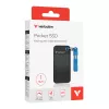 Verbatim Pocket SSD USB 3.2 Gen 2 1TB Melns/Zils