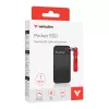 Verbatim Pocket SSD USB 3.2 Gen 2 1TB Melns/Red, 1 TB, USB Type-C, 3.2 Gen 2 (3.1 Gen 2), 1000 MB/s, 10 Gbit/s, Melns, Red