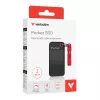 Verbatim Pocket SSD USB 3.2 Gen 2 2TB Melns/Sarkans, 2 TB, USB Type-C, 3.2 Gen 2 (3.1 Gen 2), 1000 MB/s, 10 Gbit/s, Melns, Sarkans