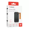 Verbatim Pocket SSD USB 3.2 Gen 2 2TB Melns/oranža, 2 TB, USB Type-C, 3.2 Gen 2 (3.1 Gen 2), 1000 MB/s, 10 Gbit/s, Melns, oranža