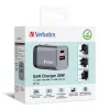 Verbatim GNC-35 GaN lādētājs 35 W ar 1 x USB-C PD 35 W / 1 x USB-A QC 3.0 (EU/UK/US)