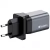 Verbatim GNC-35 GaN lādētājs 35 W ar 1 x USB-C PD 35 W / 1 x USB-A QC 3.0 (EU/UK/US)