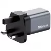 Verbatim GNC-35 GaN lādētājs 35 W ar 1 x USB-C PD 35 W / 1 x USB-A QC 3.0 (EU/UK/US)