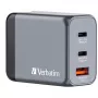 Verbatim GNC-65 GaN lādētājs 65W ar 2 x USB-C PD 65W / 1 x USB-A QC 3.0 (EU/UK/US)